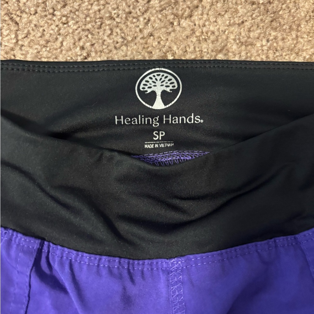 Healing Hands Purple Scrub Pants